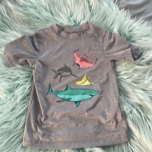 Aquarium print swim shirt